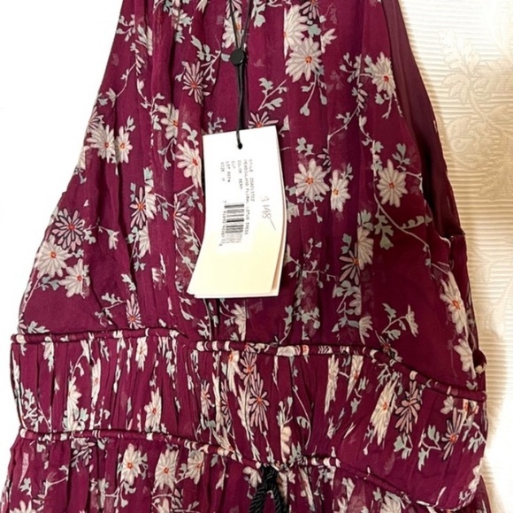 COPY - NWT! Cinq à Sept Meadowland Floral Lotus Silk Cocktail Dress, Medium - Picture 4 of 5